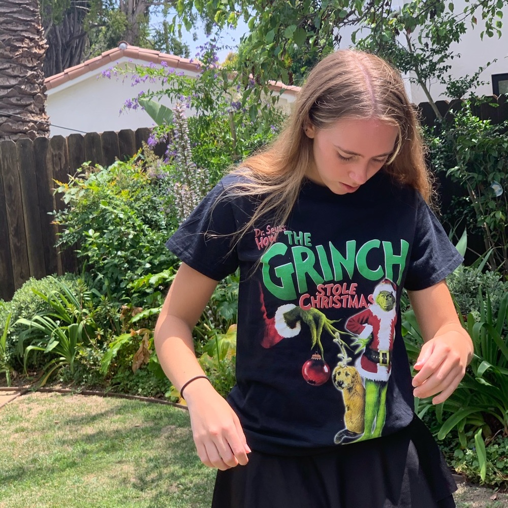 Black grinch oversized tee